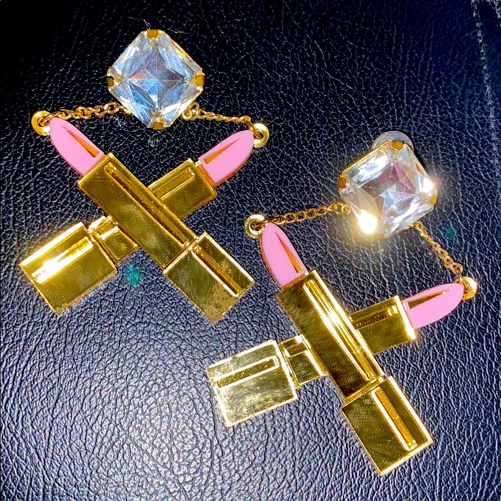 honey b gold lipstick oversized earrings barbie bratz costume jewelry